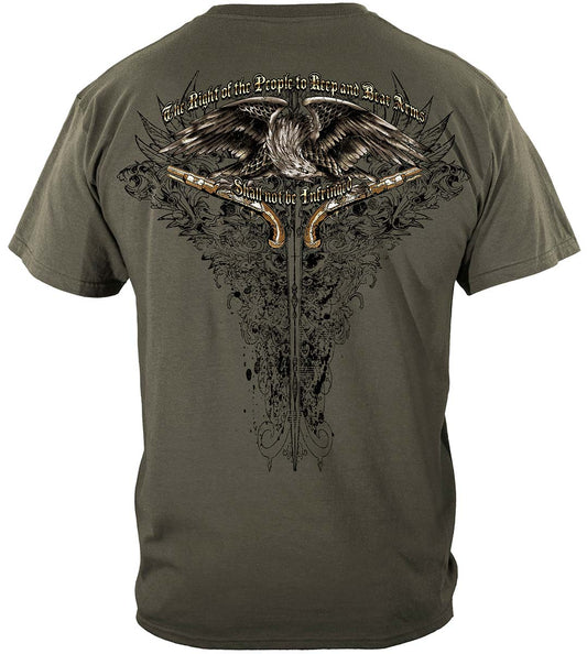 2nd Amendment Eagle Tattoo T-Shirt - back view