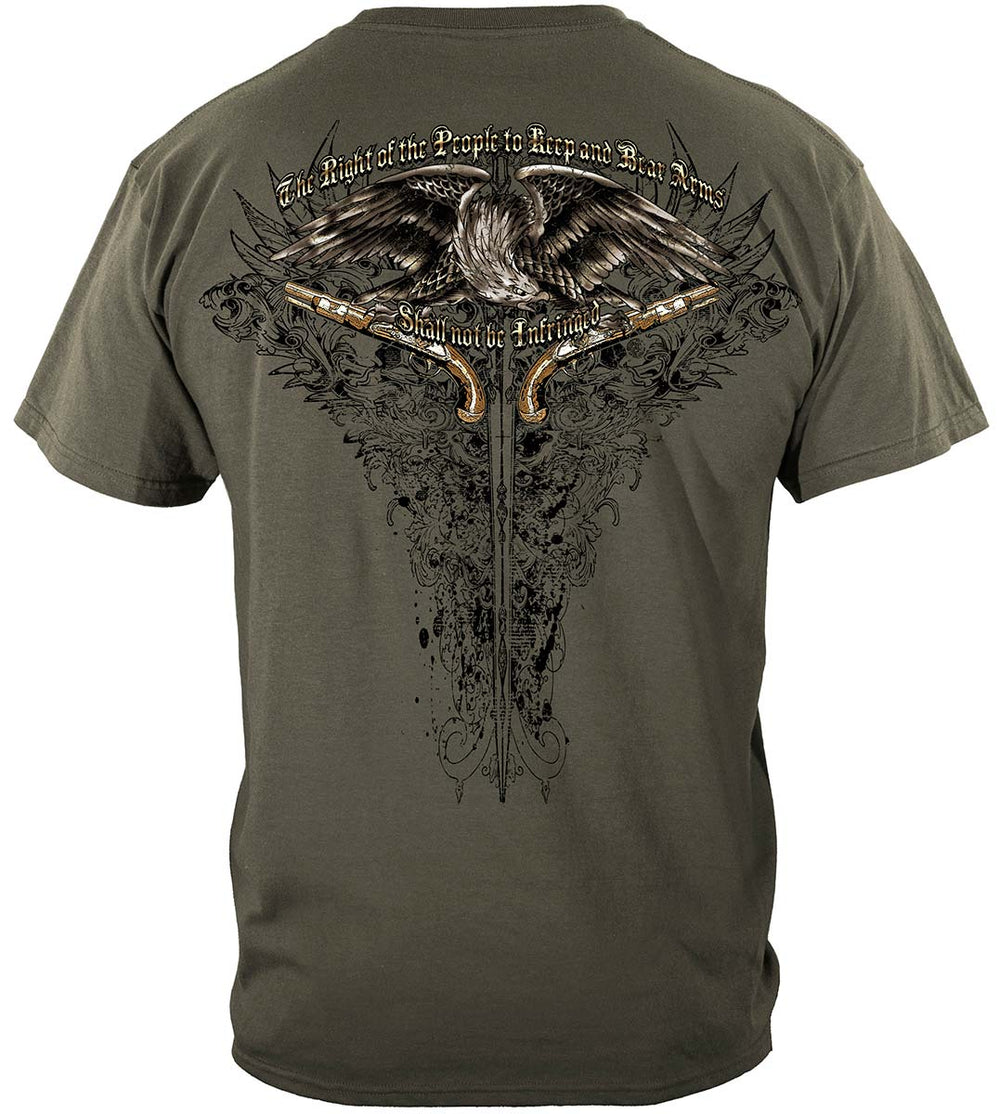 2nd Amendment Eagle Tattoo T-Shirt - back view