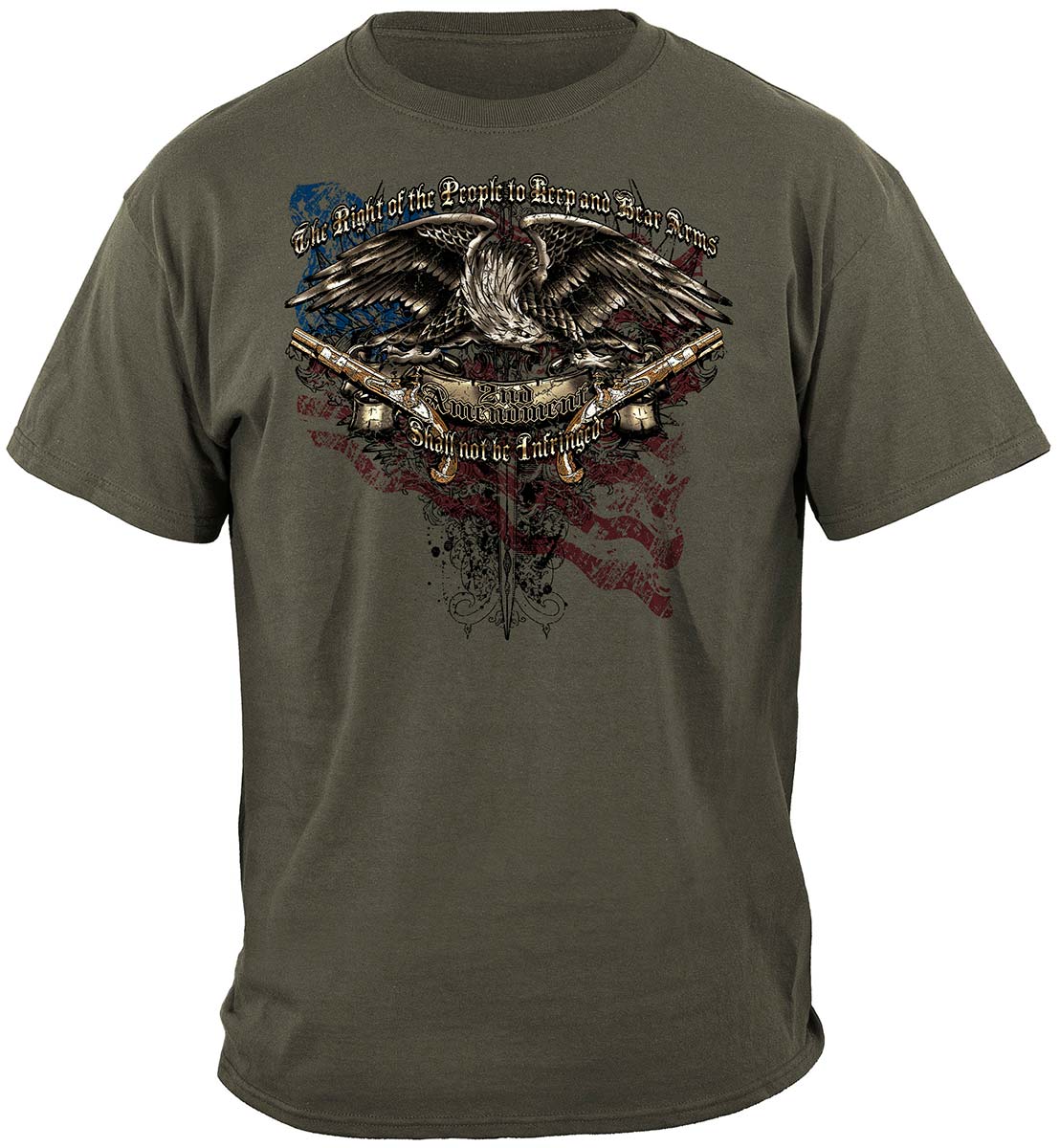 2nd Amendment Eagle Tattoo T-Shirt - front view
