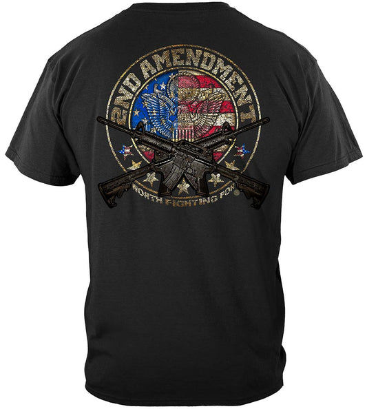 2nd Amendment Distressed T-Shirt - back view