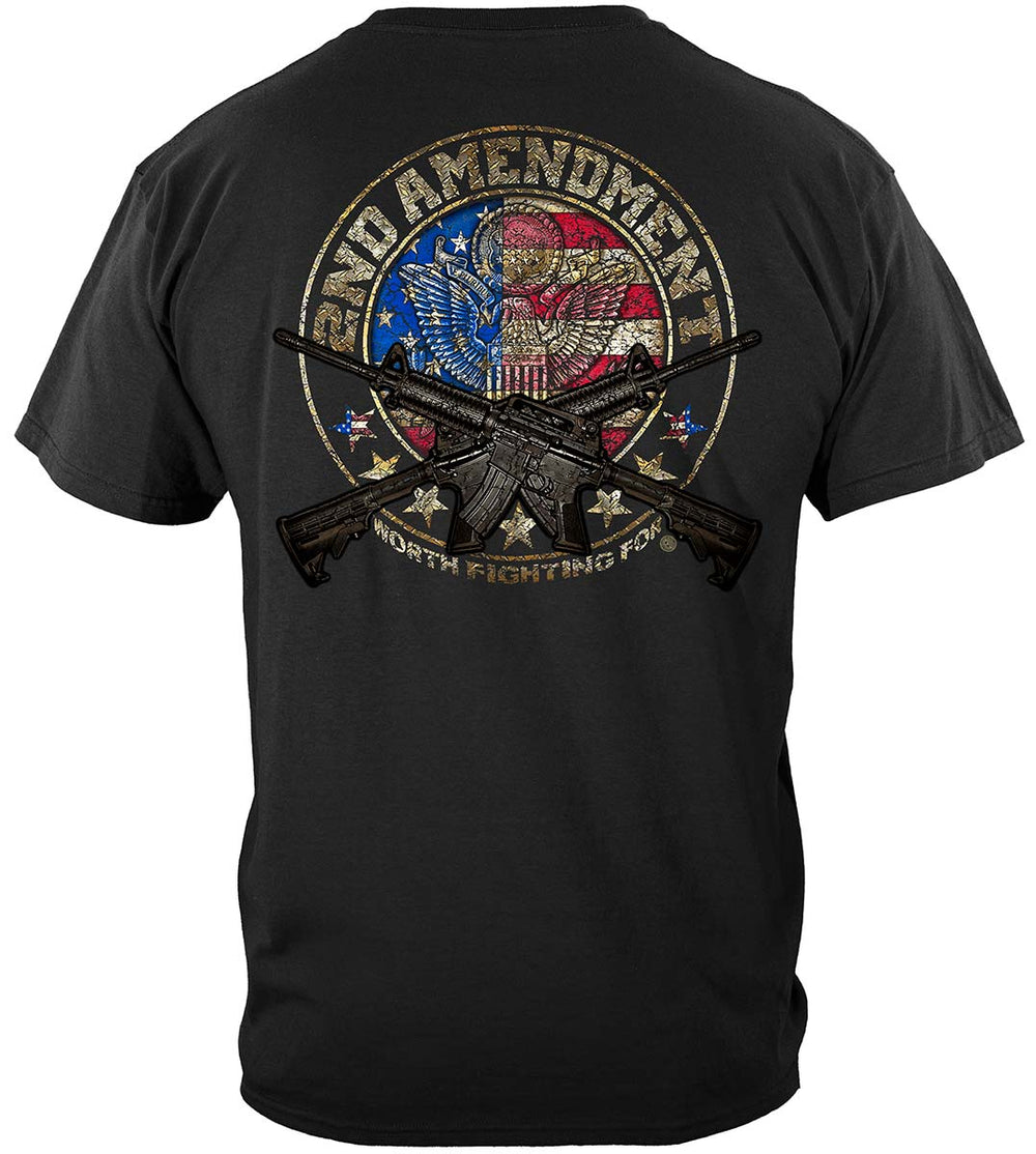 2nd Amendment Distressed T-Shirt - back view