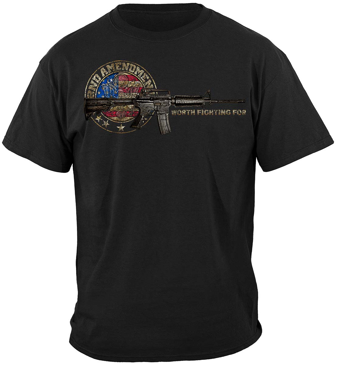 2nd Amendment Distressed T-Shirt - front view