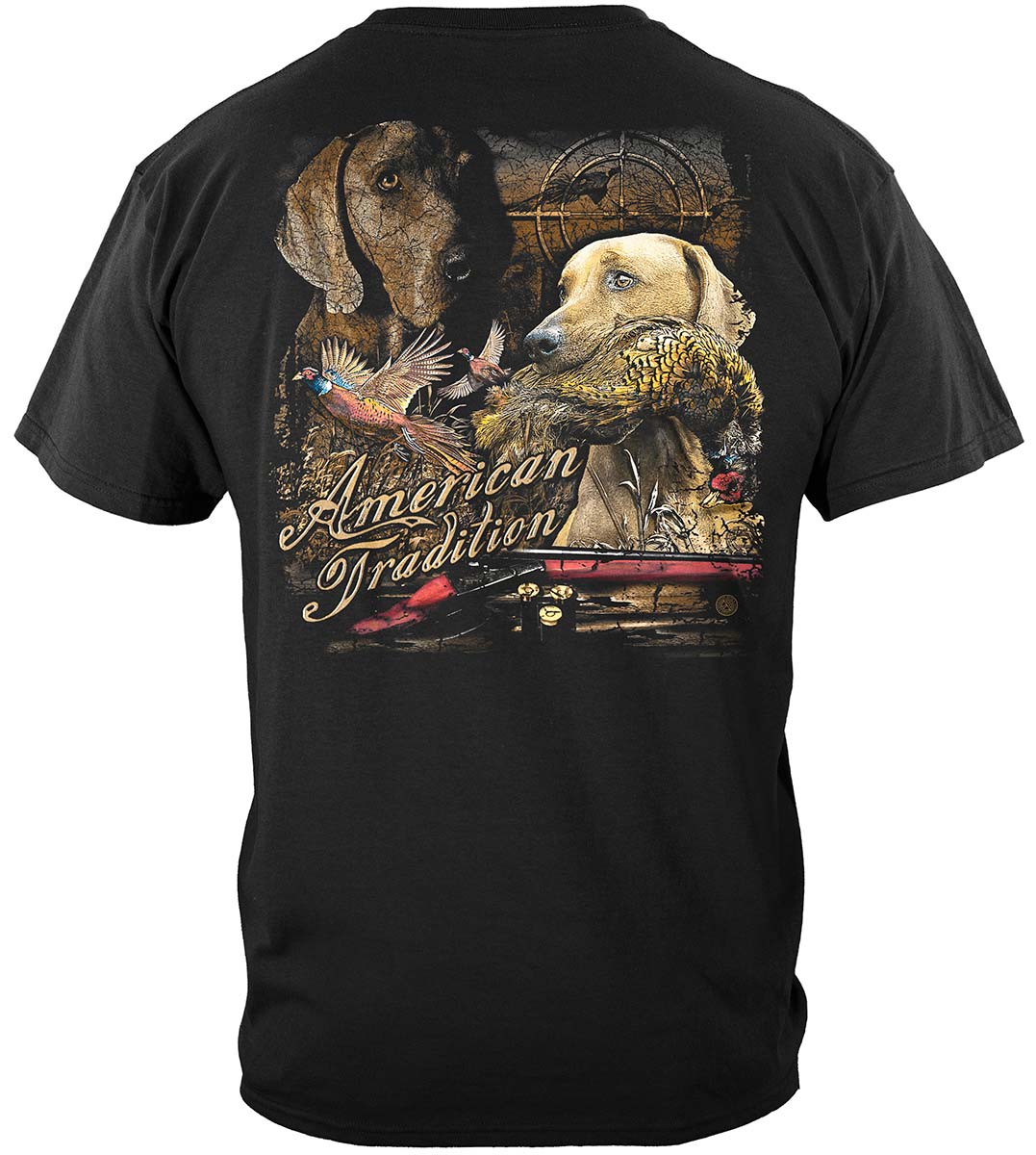 American Tradition Hunting Dogs T-Shirt - back view