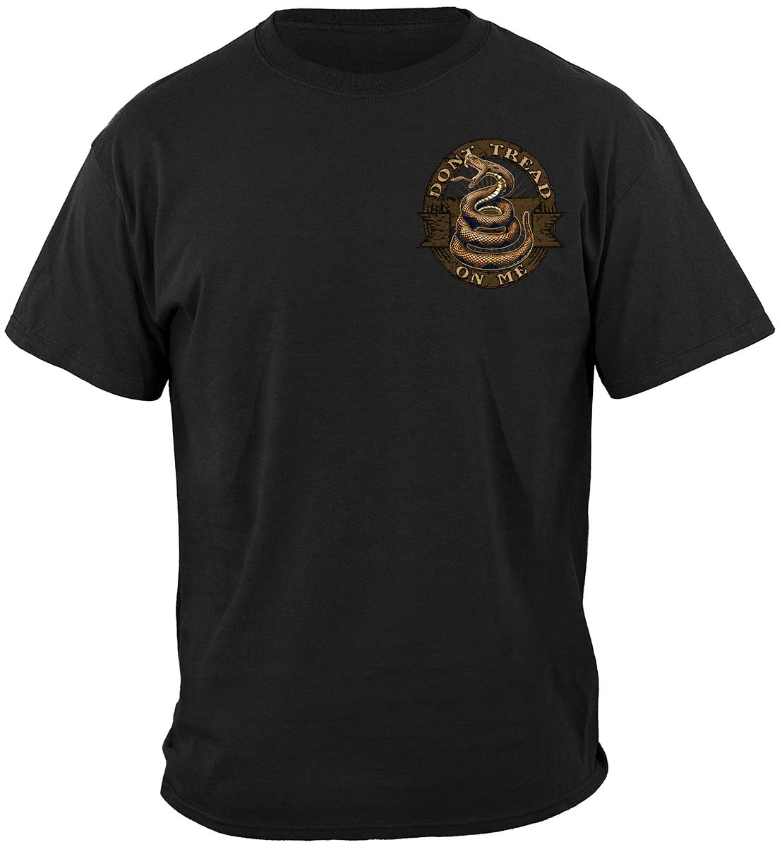 Don't Tread on Me Stone Gold T-Shirt - front view