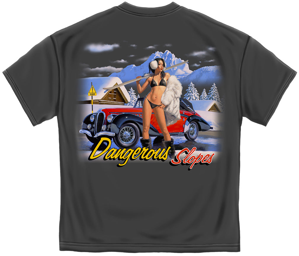 Dangerous Slopes T-Shirt - back view