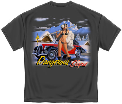 Dangerous Slopes T-Shirt - back view
