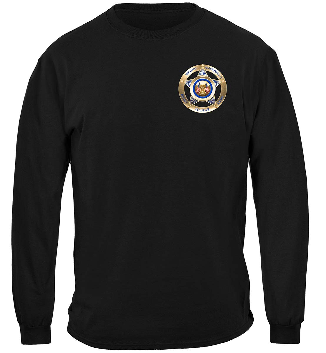 2nd Amendment Colonial Flag Long Sleeve Shirt - front view