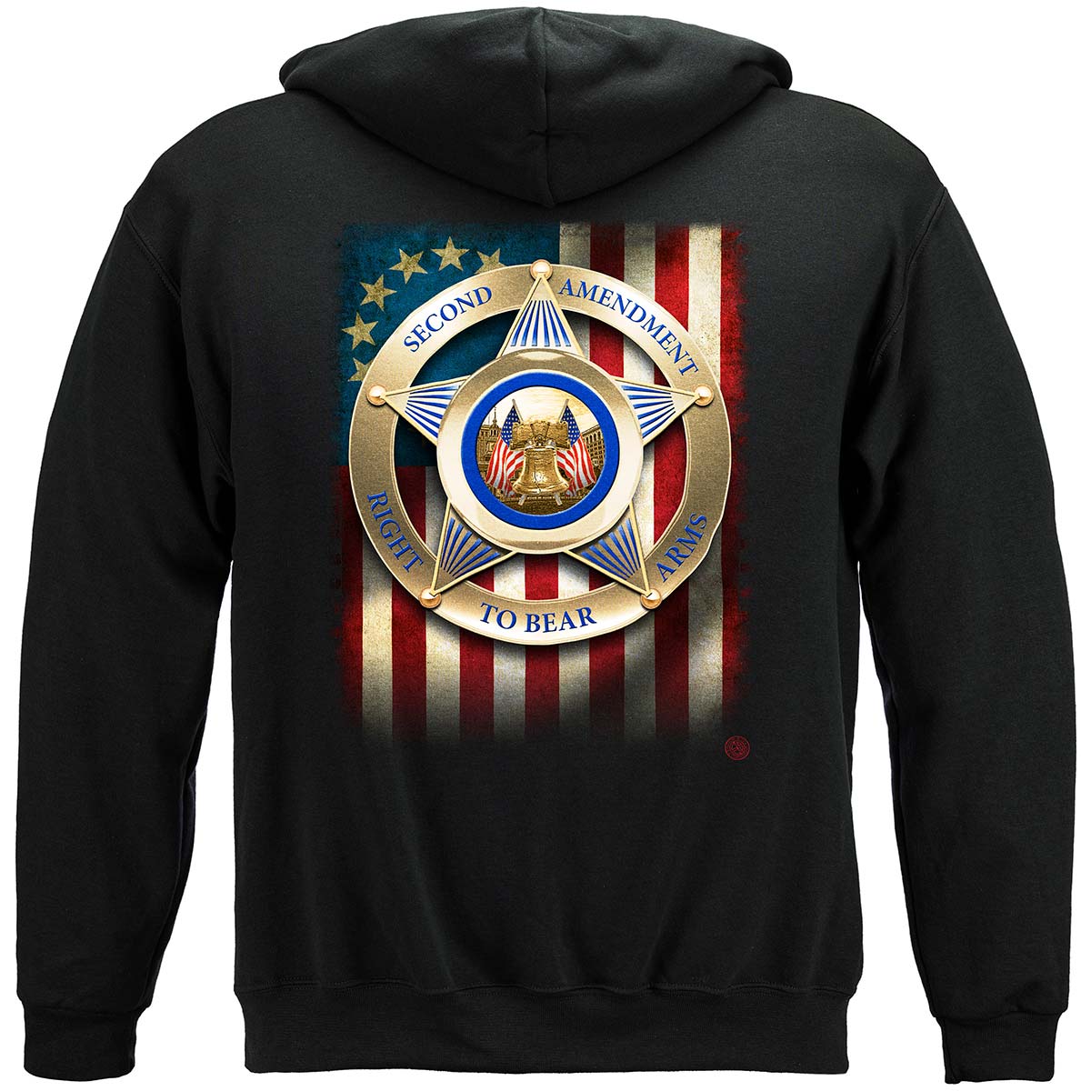 2nd Amendment Colonial Flag Hoodie - back view