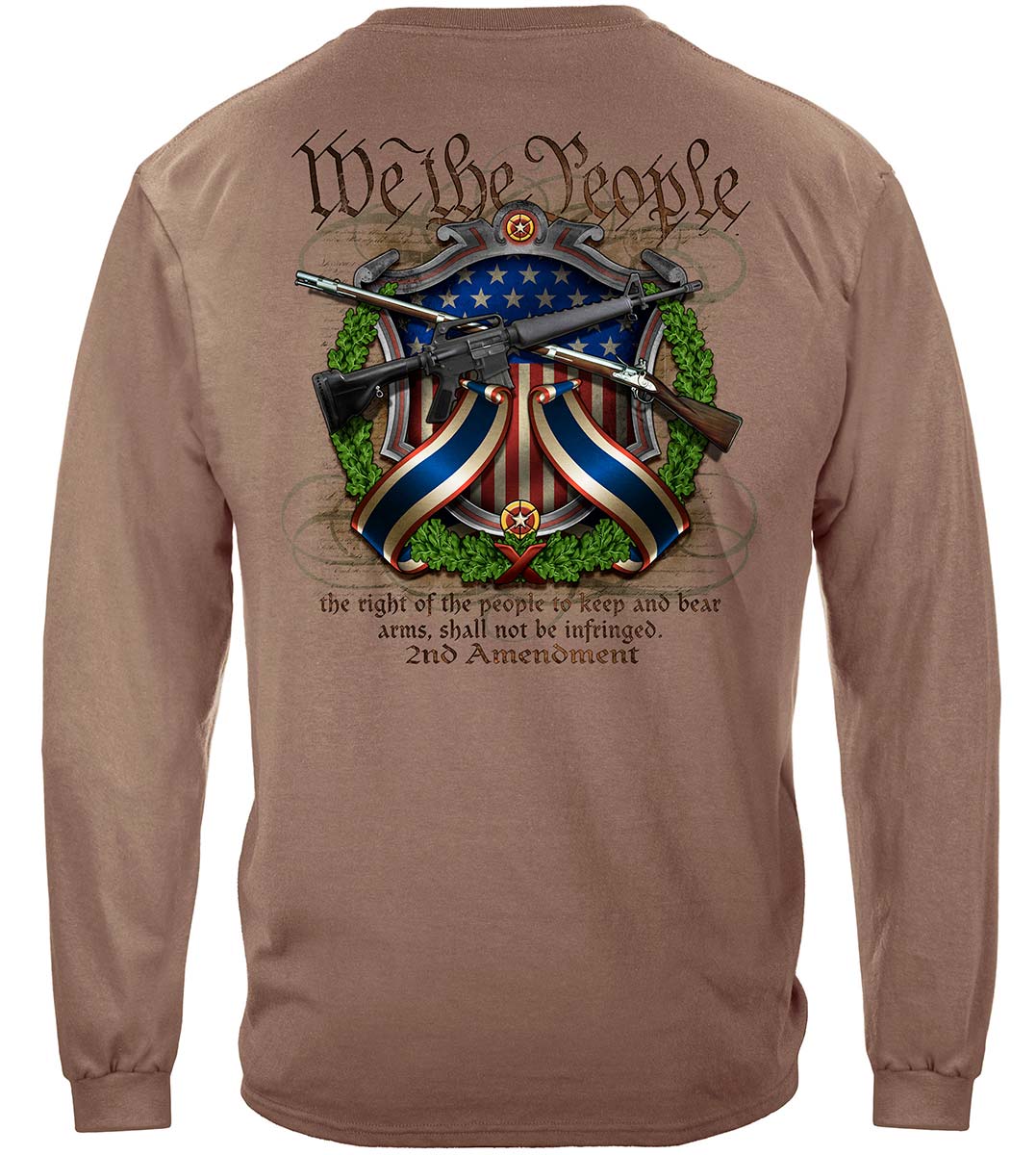 We the People 2nd Amendment Crossed Arms Long Sleeve Shirt - back view