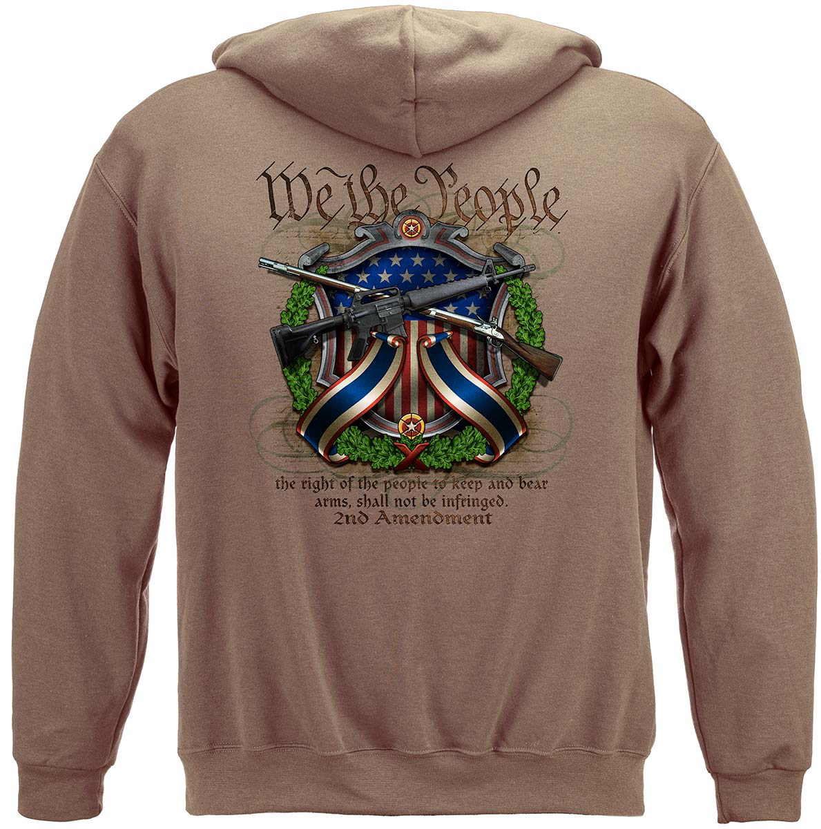 We the People 2nd Amendment Crossed Arms Hoodie - back view