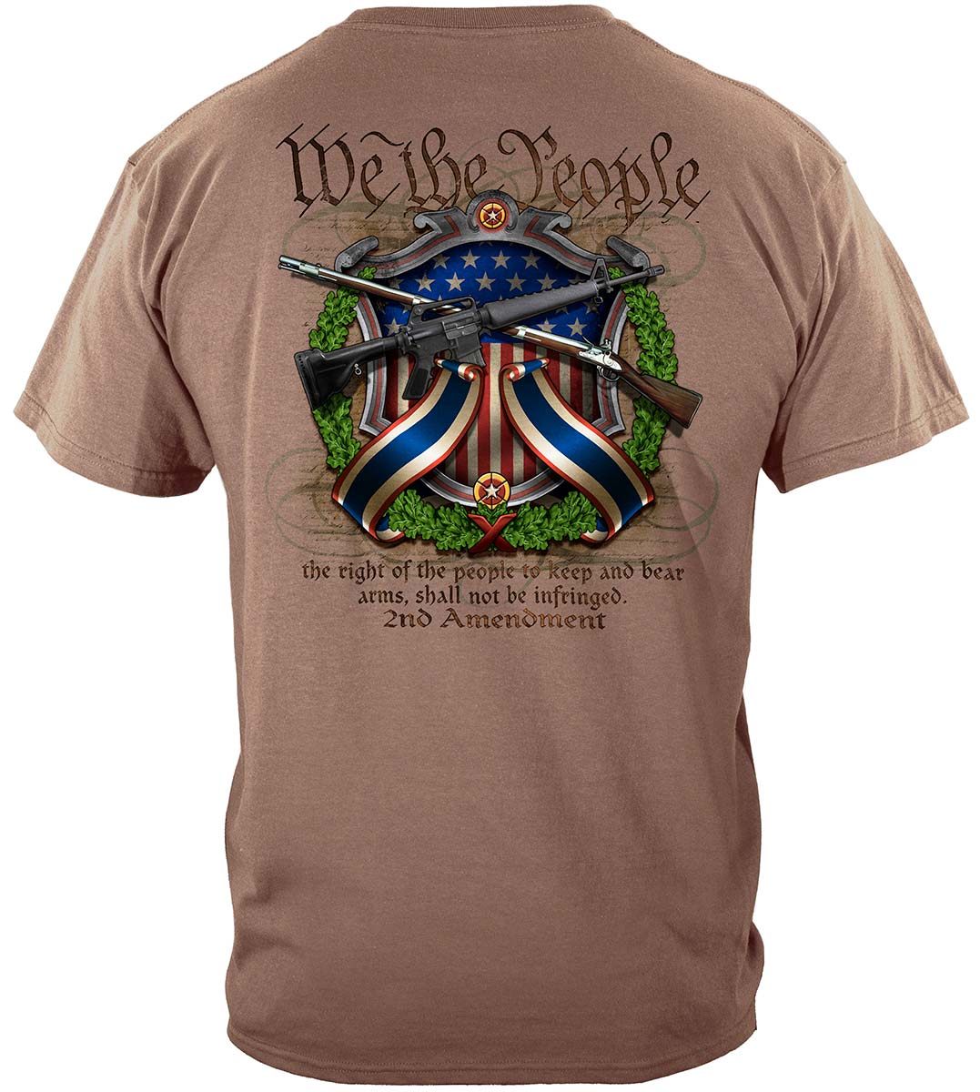 We the People 2nd Amendment Crossed Arms T-Shirt - back view