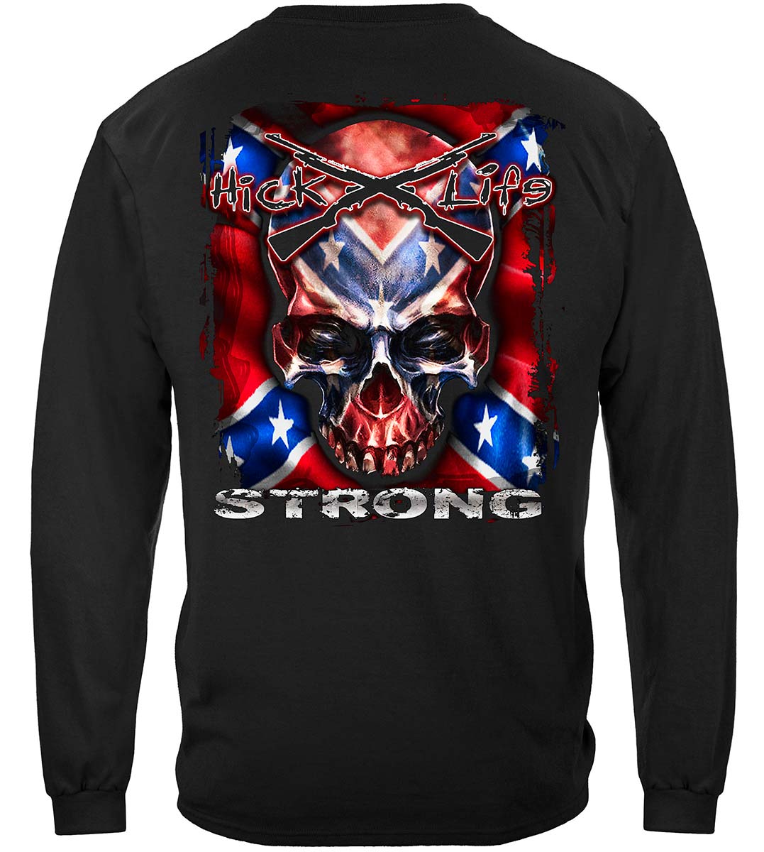 Stars and Bars Strong Long Sleeve Shirt - back view