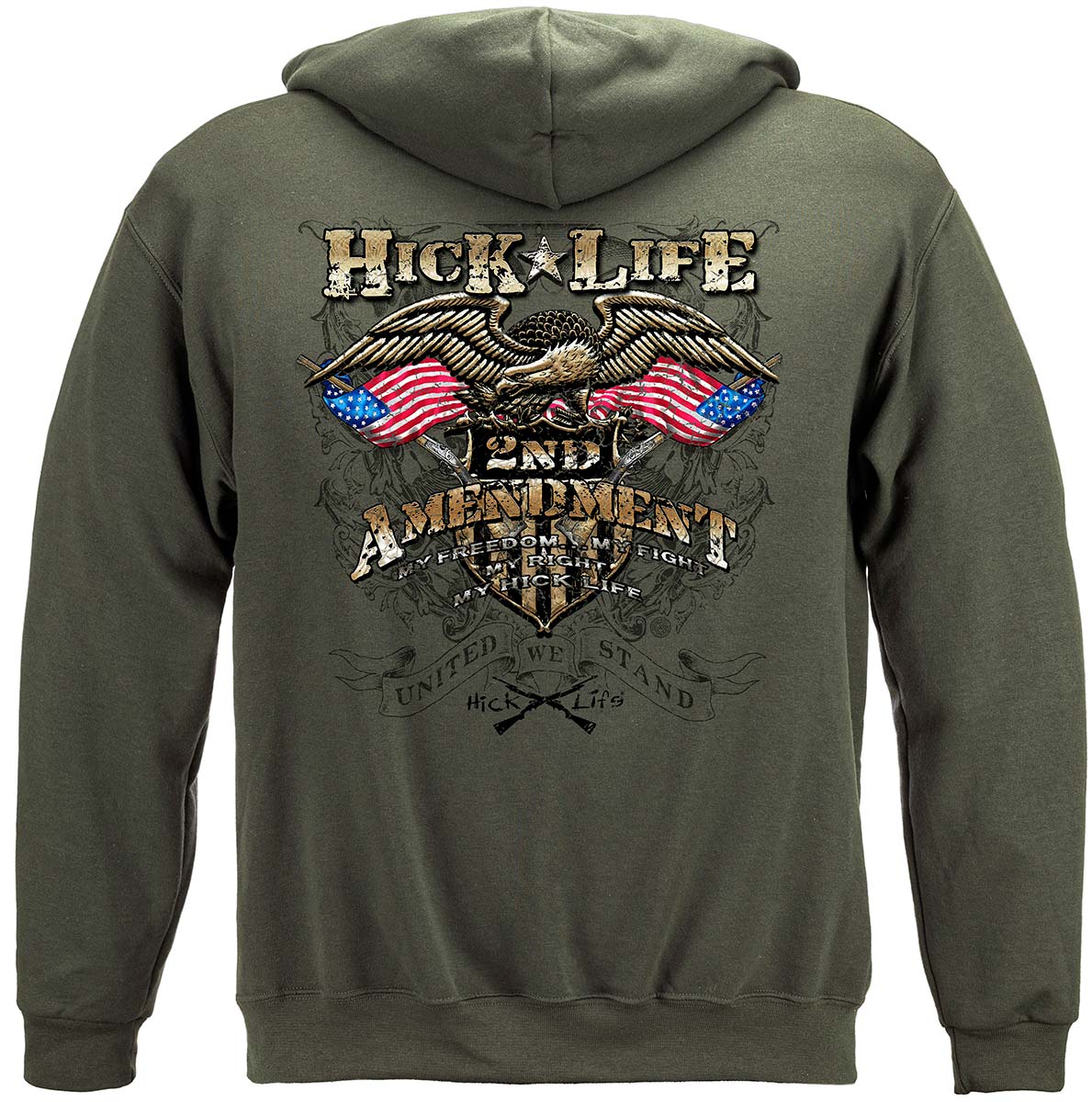 2nd Amendment Country Style Hoodie - back view