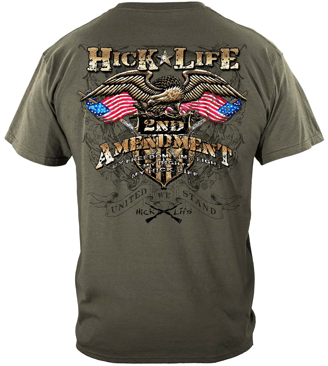 2nd Amendment Country Style T-Shirt - back view