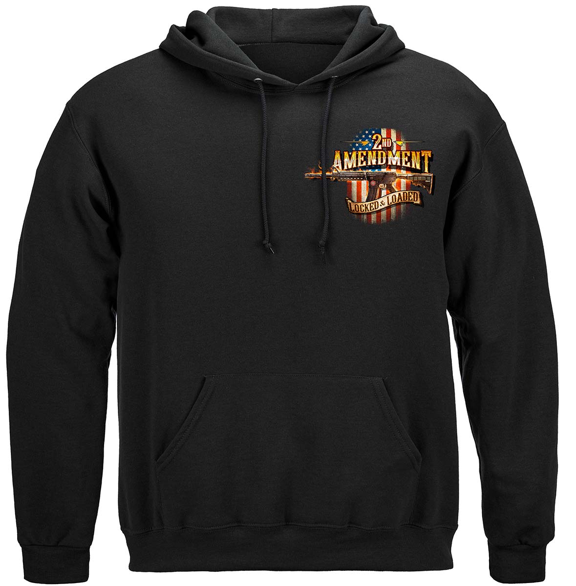2nd Amendment Attack Eagle with Double AR-15 Hoodie - front view