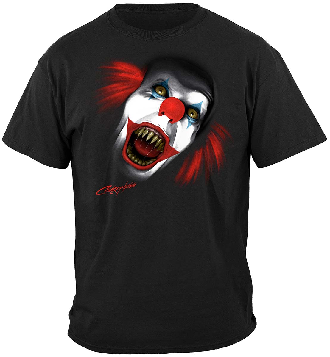 Evil Clown Screaming T-Shirt - front view
