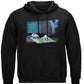 Evil Clown Under the Bed Hoodie - front view