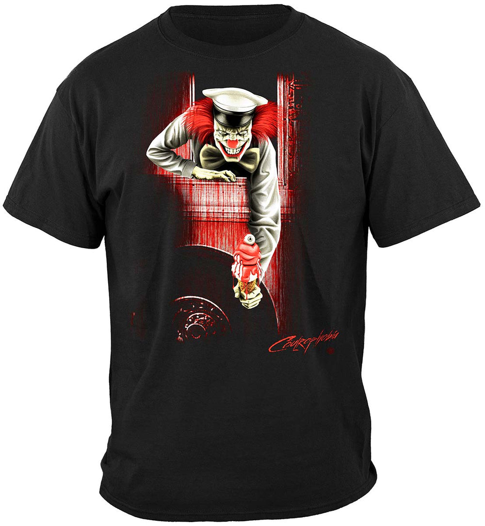 Evil Clown Ice Cream Man T-Shirt - front view