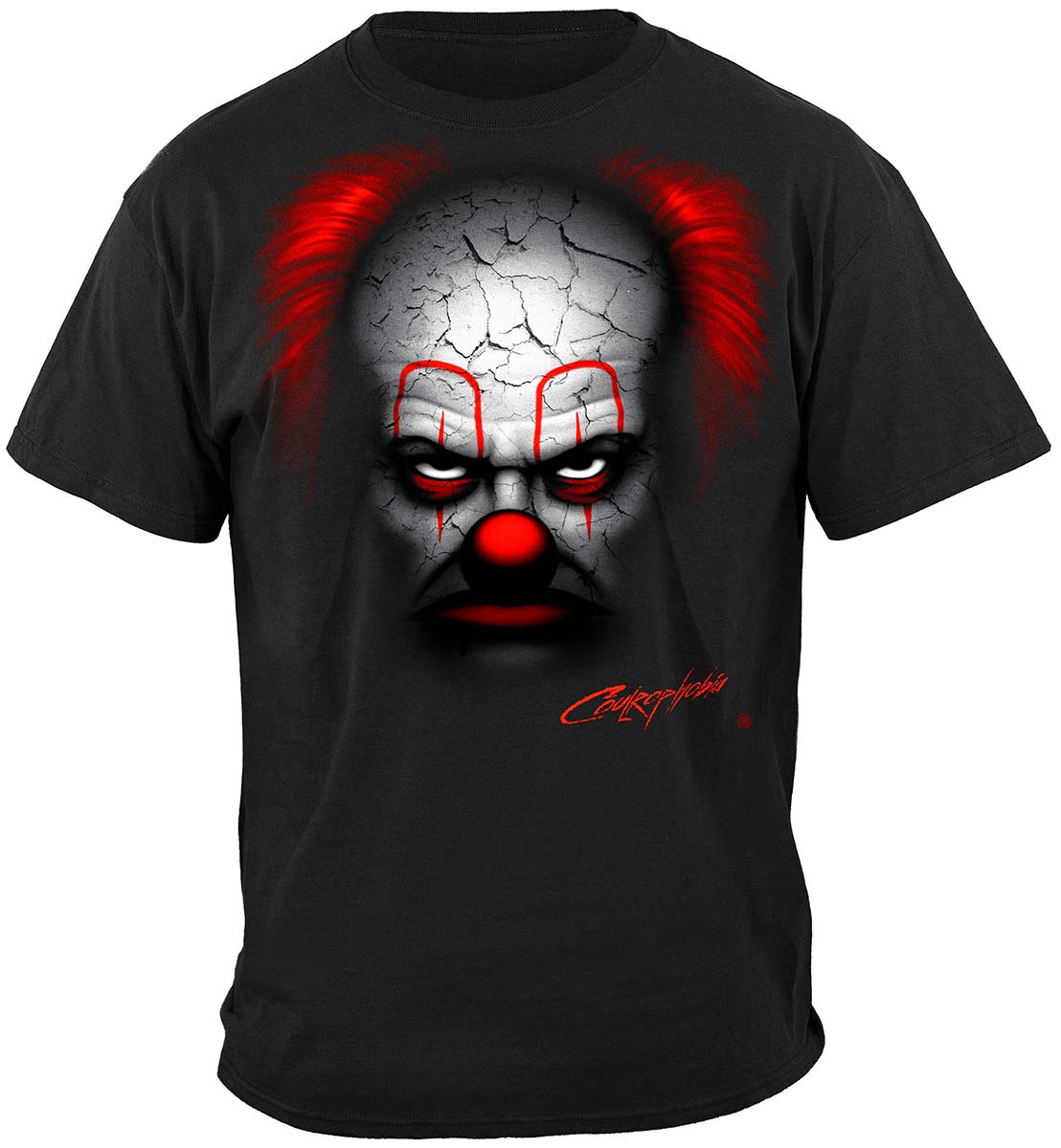 Evil Clown Scary T-Shirt - front view