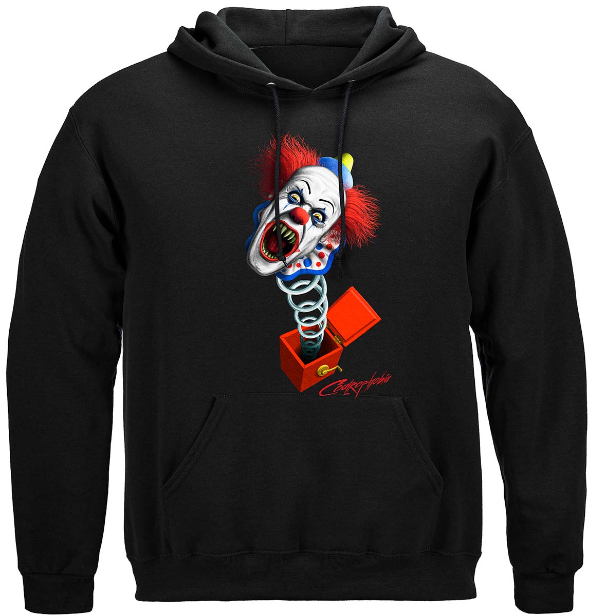 Evil Clown Jack in the Box Hoodie - front view
