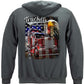 Trucker American Pride Flag Hoodie - back view