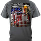 Trucker American Pride Flag T-Shirt - back view