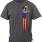 Trucker American Pride Flag T-Shirt - front view