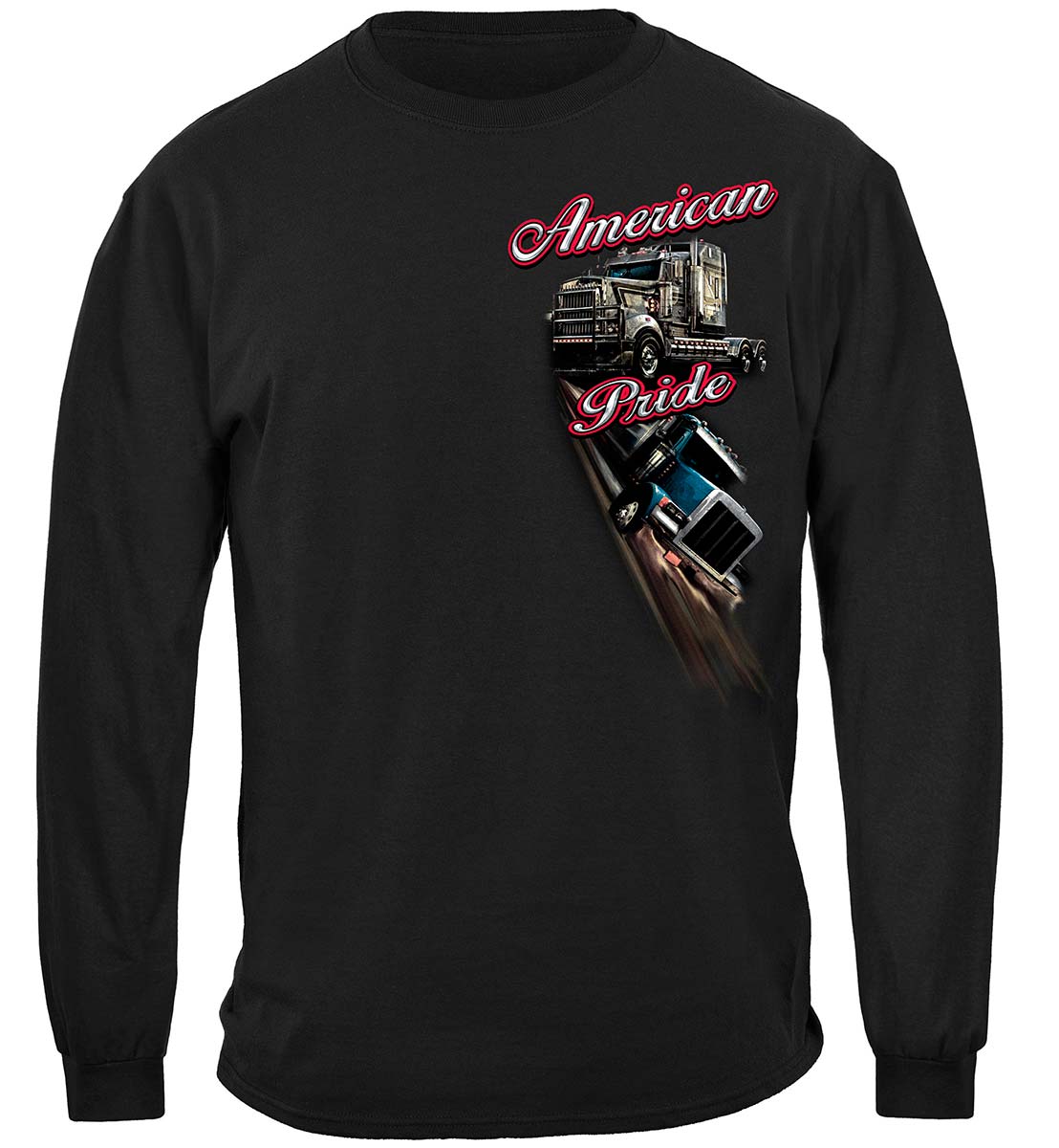 Trucker American Pride Long Sleeve Shirt - front view