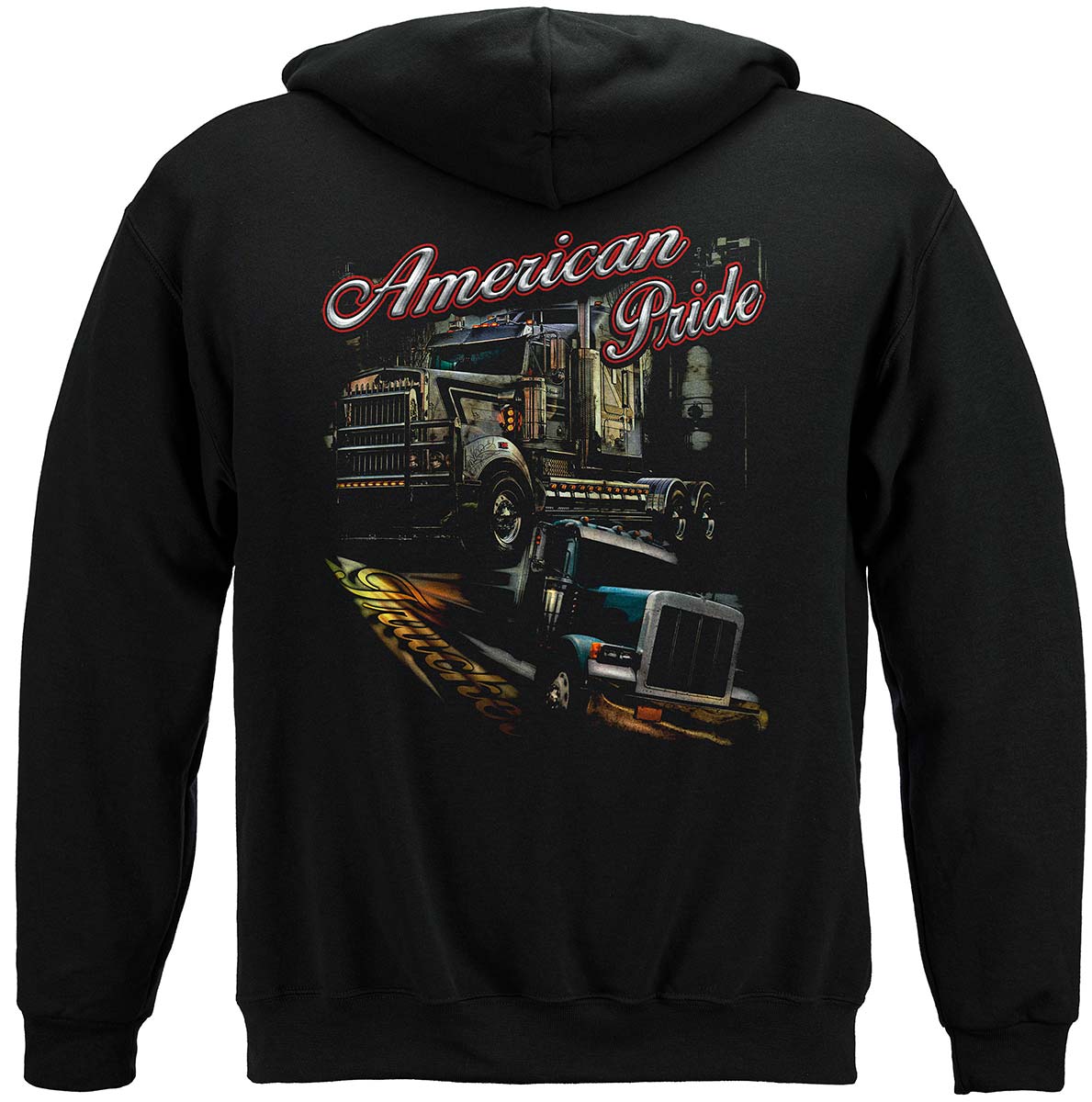Trucker American Pride Hoodie - back view