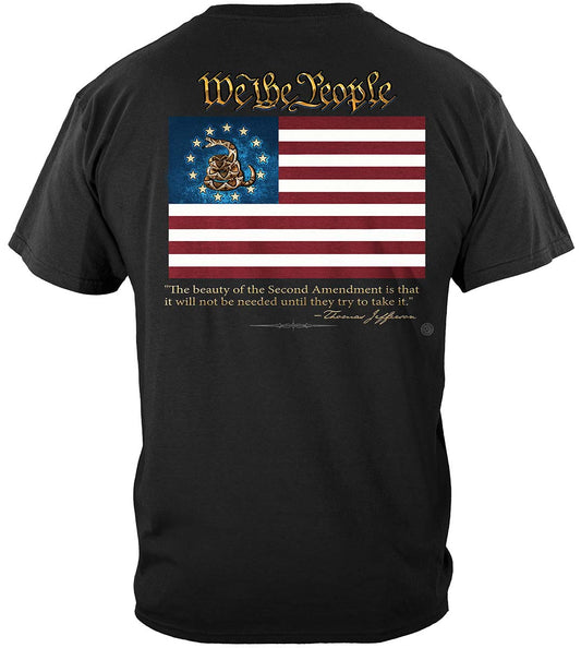 2nd Amendment We the People Thomas Jefferson T-Shirt - back view