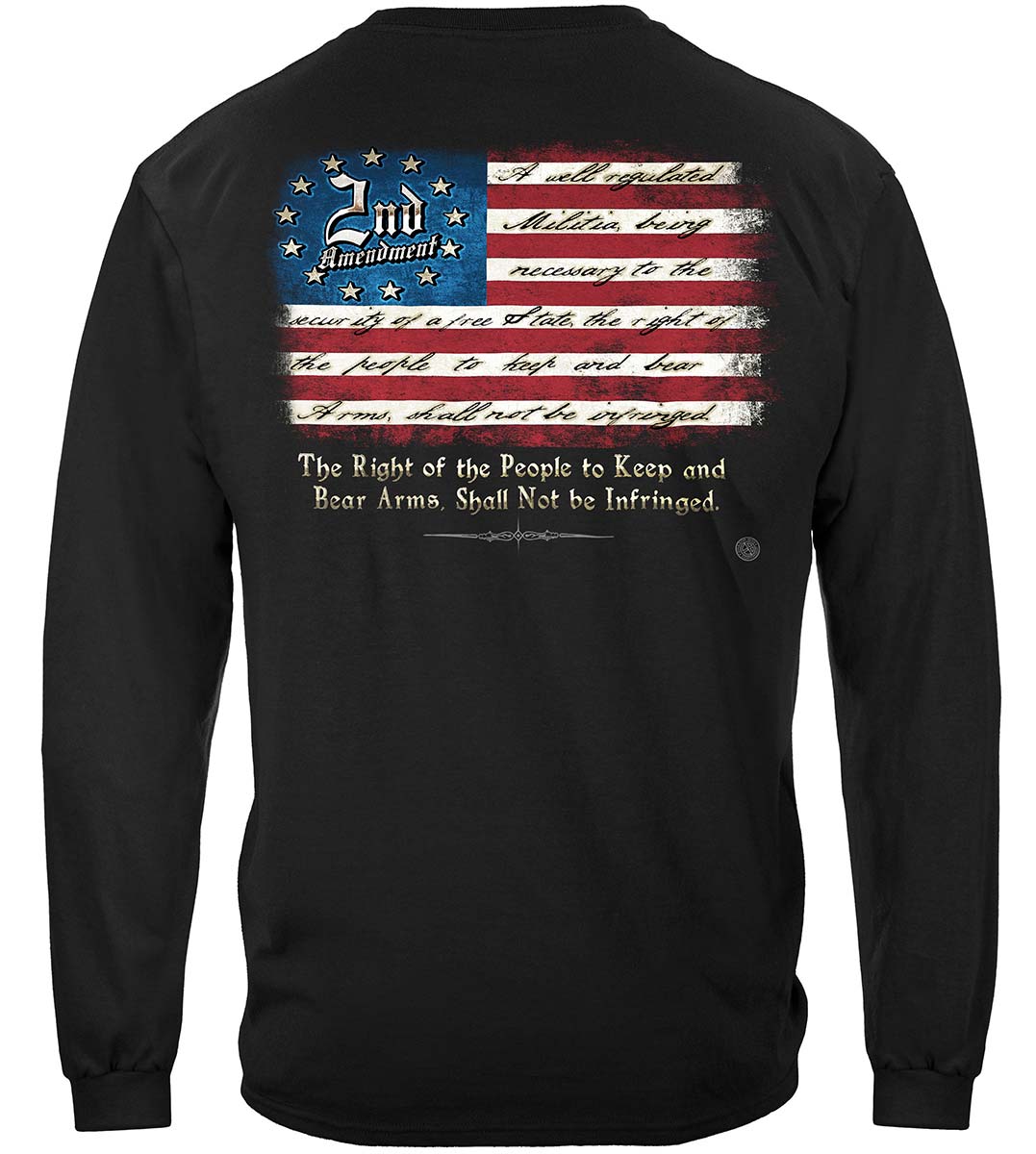 2nd Amendment The Right of the People Patriot Long Sleeve Shirt - back view