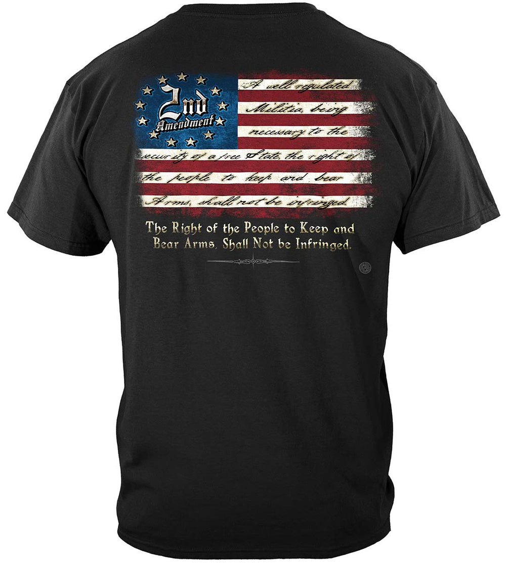 2nd Amendment The Right of the People Patriot T-Shirt - back view