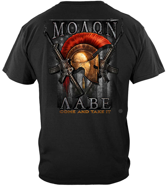 2nd Amendment Molon Labe T-Shirt - back view
