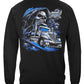American Trucker Skull Long Sleeve Shirt - back view