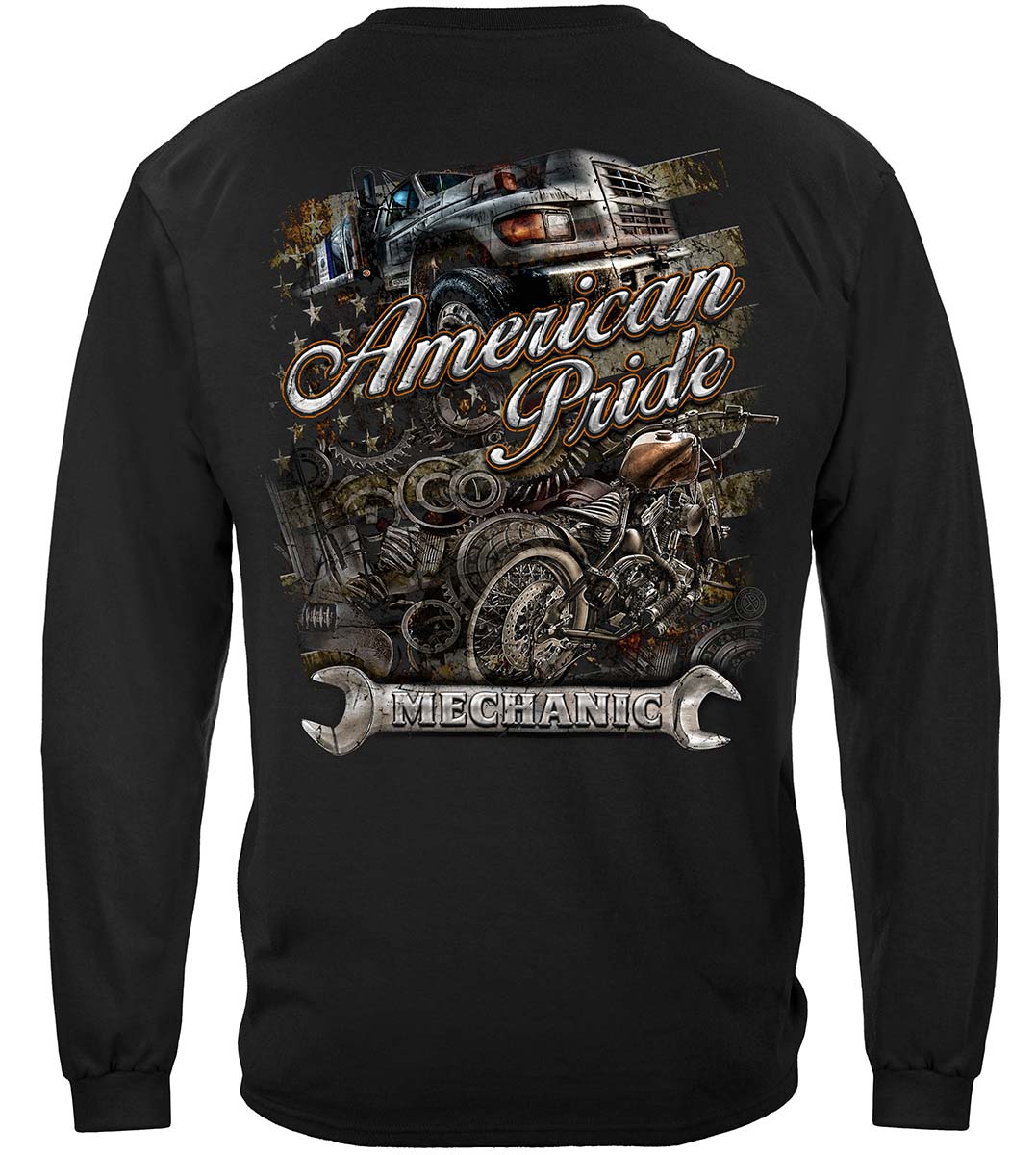 American Pride Mechanic Long Sleeve Shirt - back view