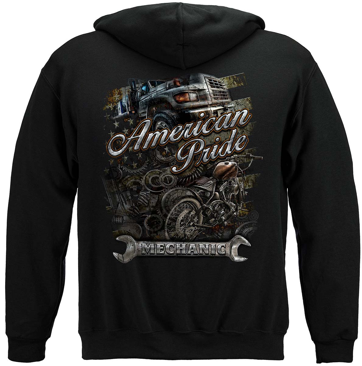 American Pride Mechanic Hoodie - back view