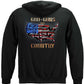 2nd Amendment God, Guns and Country Hoodie - back view