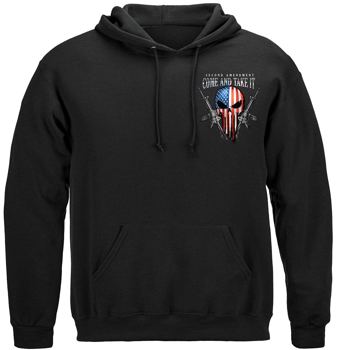 2nd Amendment Skull of Freedom Hoodie - front view