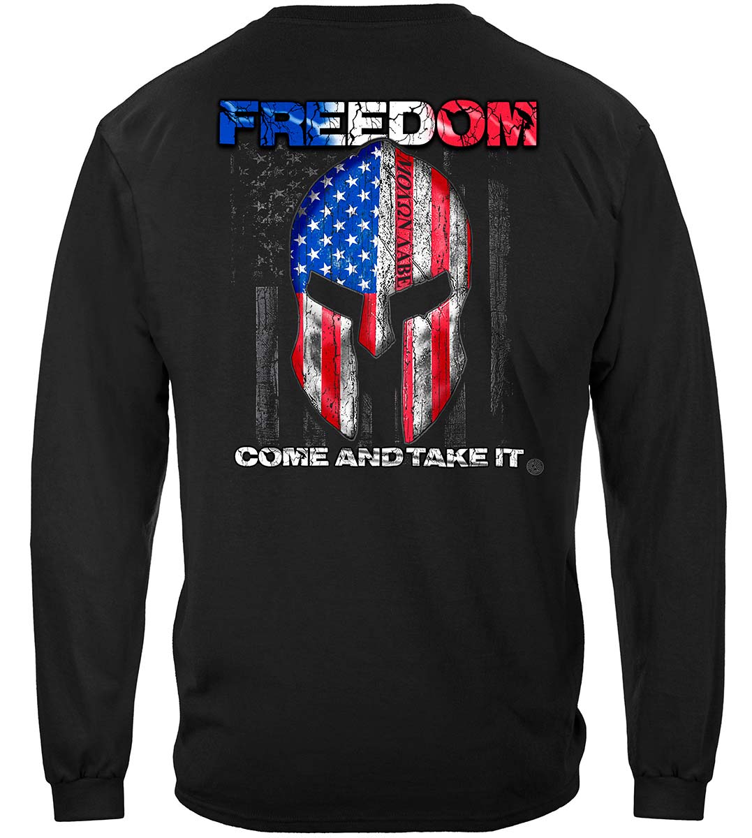 American Flag Freedom Come and Take It Long Sleeve Shirt - back view