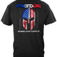 American Flag Freedom Come and Take It T-Shirt - back view