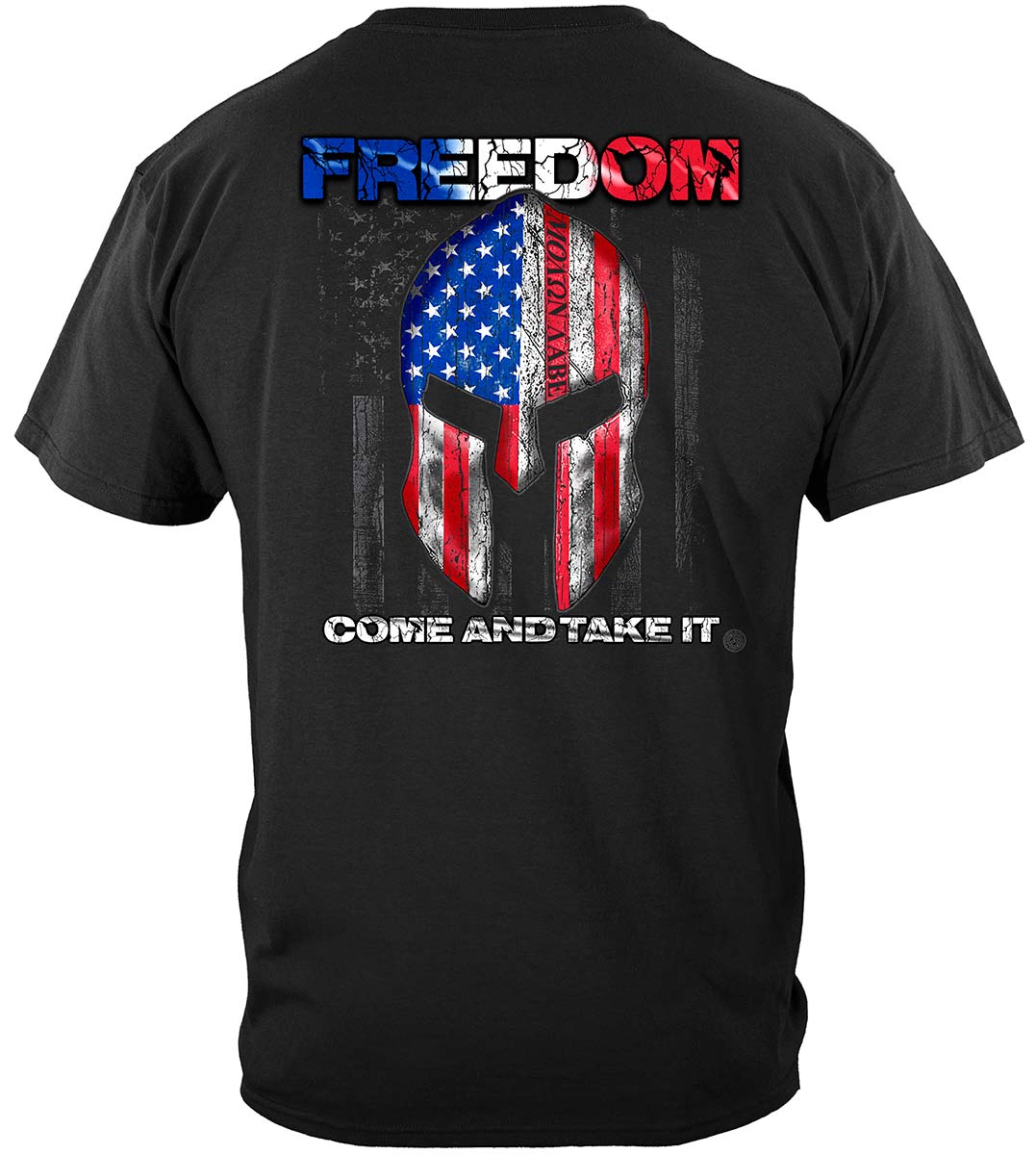 American Flag Freedom Come and Take It T-Shirt - back view