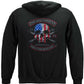2nd Amendment Brotherhood Biker Skull and Flag Hoodie - back view