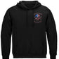 2nd Amendment Brotherhood Biker Skull and Flag Hoodie - front view