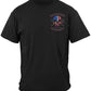 2nd Amendment Brotherhood Biker Skull and Flag T-Shirt - front view