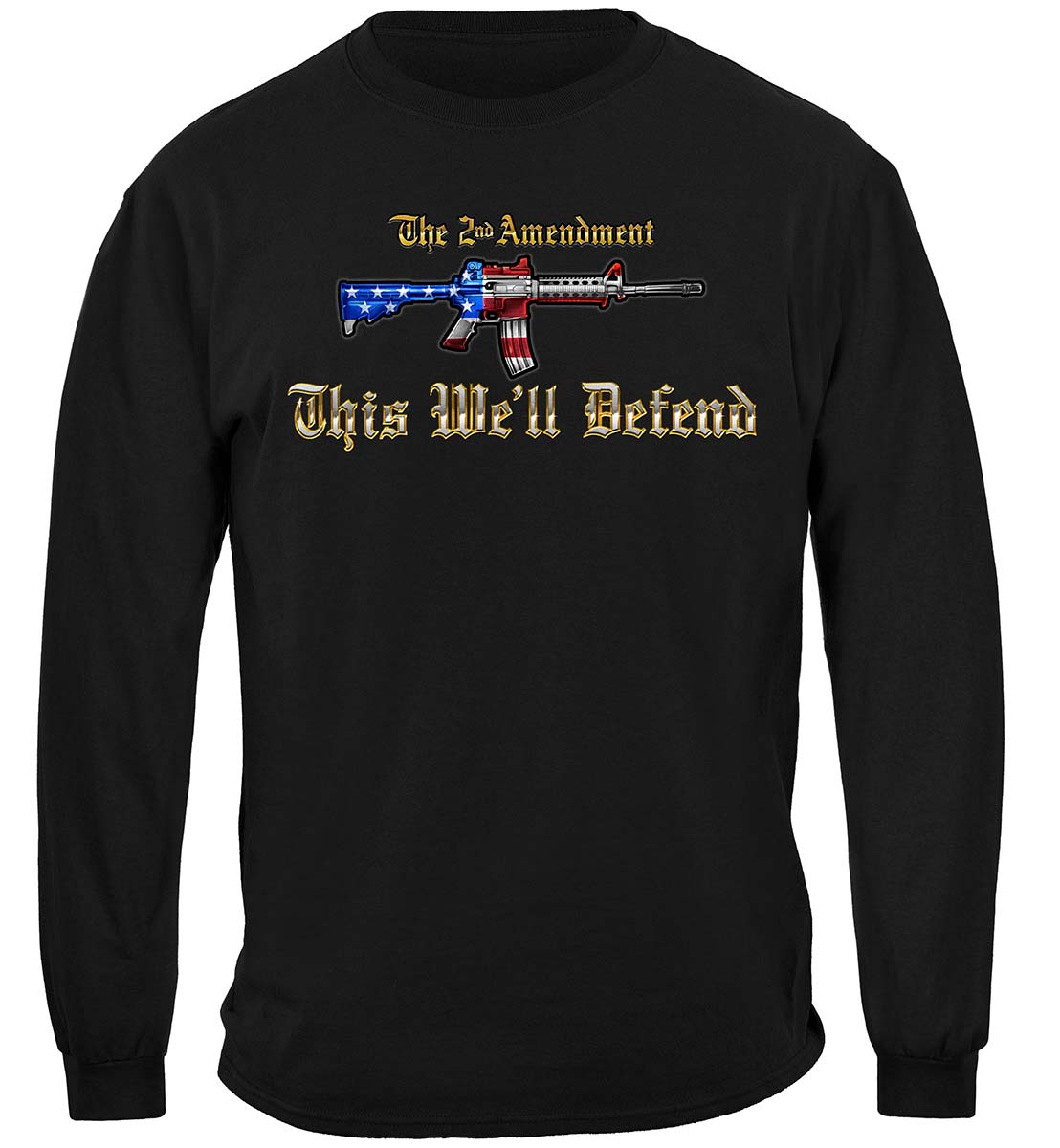 2nd Amendment This We'll Defend Classic Long Sleeve Shirt - front view