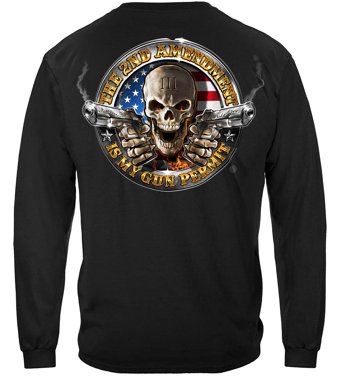 2nd Amendment Is My Gun Permit Long Sleeve Shirt - back view
