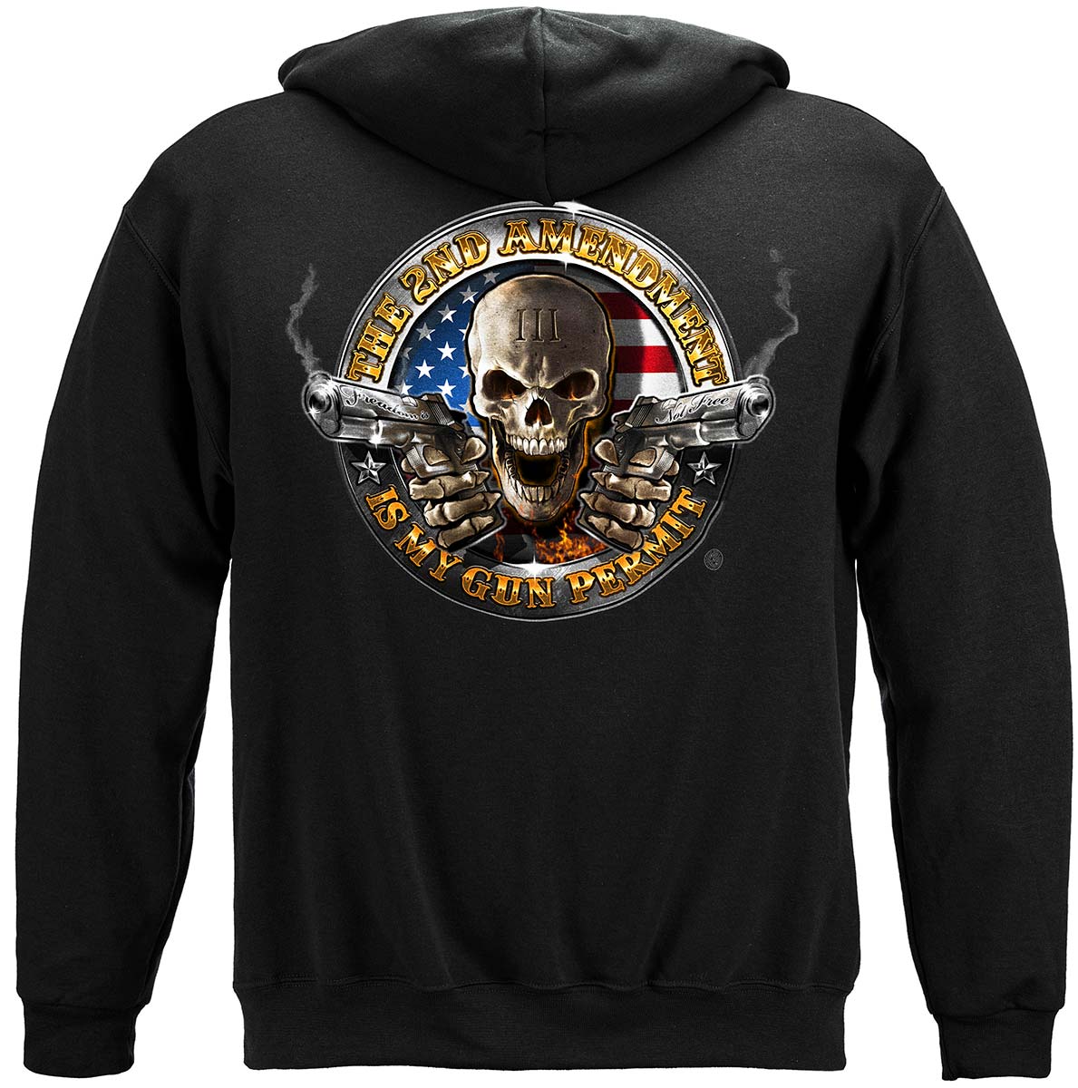 2nd Amendment Is My Gun Permit Hoodie - back view