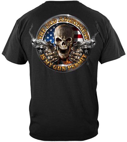 2nd Amendment Is My Gun Permit T-Shirt - back view