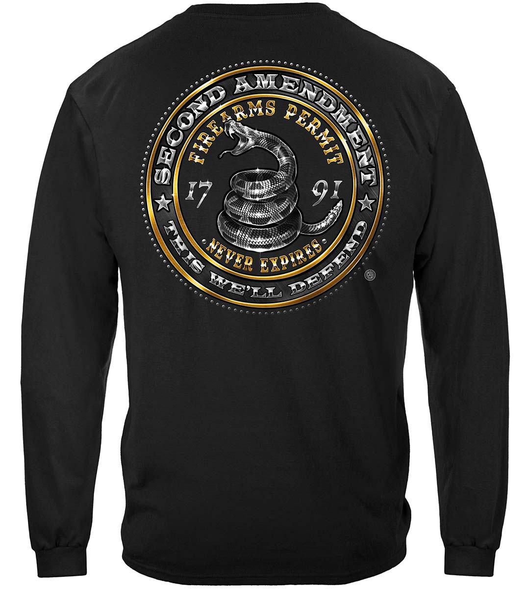 2nd Amendment This We'll Defend Long Sleeve Shirt - back view