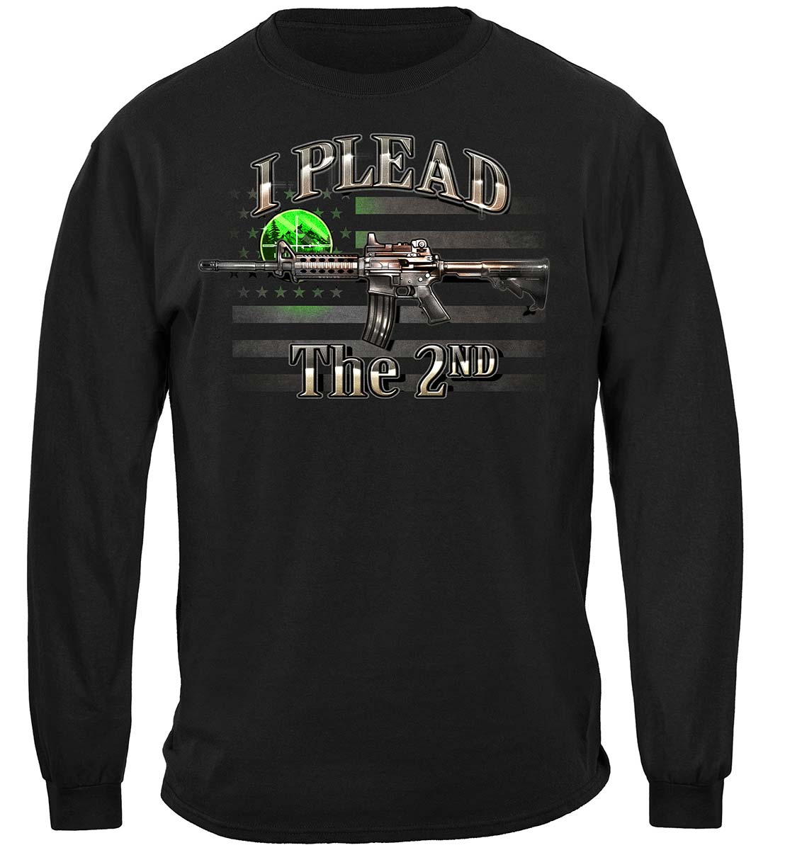 2nd Amendment I Plead the 2nd Long Sleeve Shirt - front view